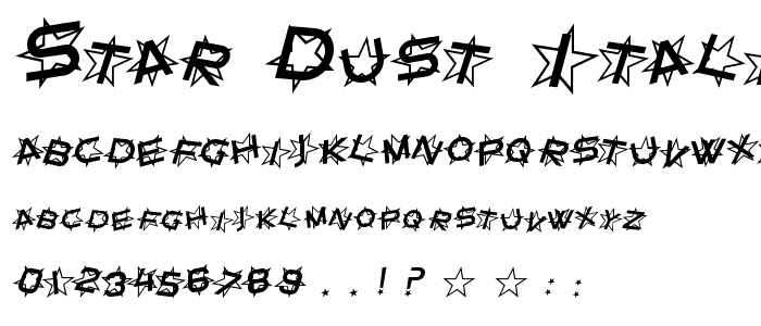 Star Dust Italic font